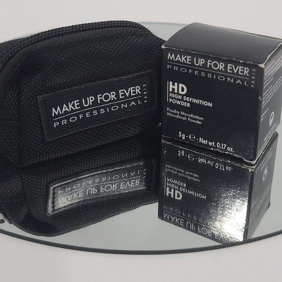 💖NEW MAKE UP FOR EVER $77 SET: HD Kabuki Brush + HD High Definition Powder  NEW - Picture 8 of 15